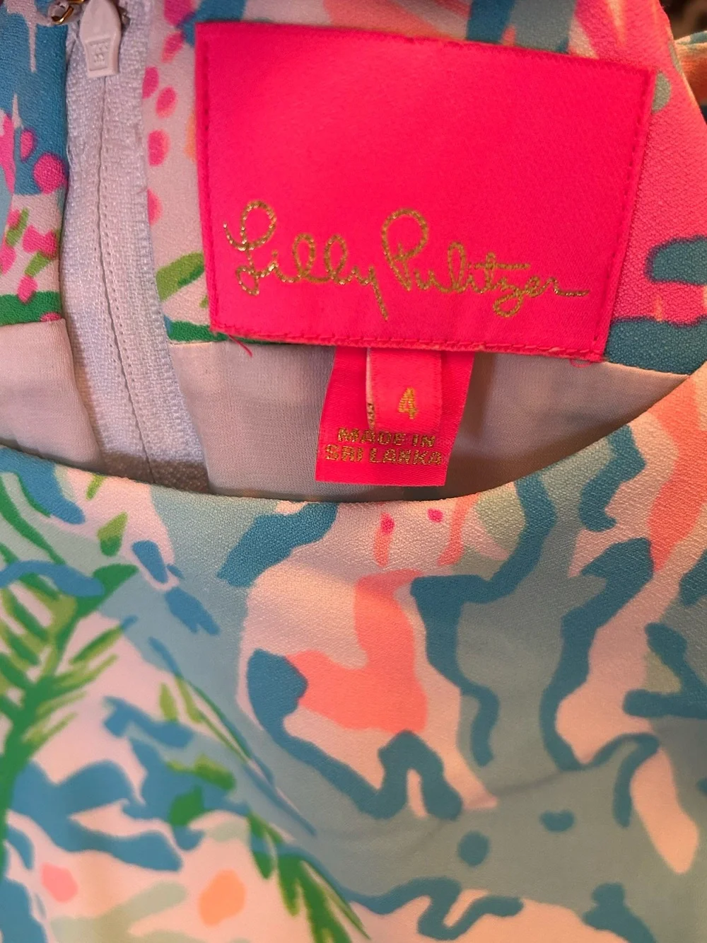 Lilly Pulitzer Blanca Stretch Romper Coral Bay Dress Built-in Shorts - Picture 3 of 6